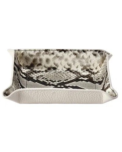 Graphic Image Leather Valet Tray In Animal Print