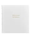Graphic Image Leather Wedding Journal In White