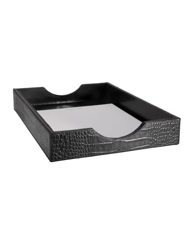 Graphic Image Letter Tray In Black