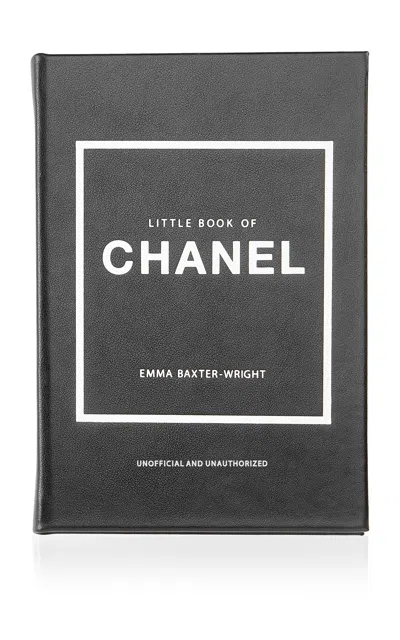 Graphic Image Little Book Of Chanel Leather Hardcover Book In Black