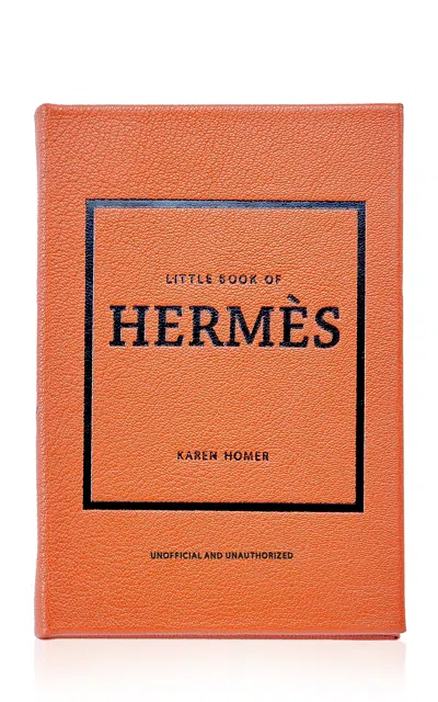 Graphic Image Little Book Of Hermes Leather Hardcover Book In Orange