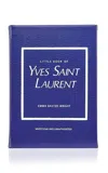Graphic Image Little Book Of Ysl Leather Hardcover Book In Blue