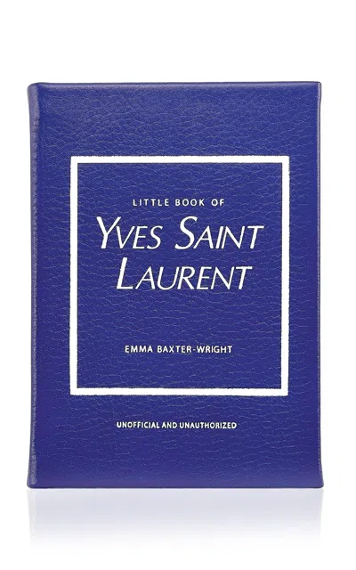 Graphic Image Little Book Of Ysl Leather Hardcover Book In Blue