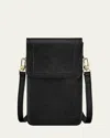 Graphic Image Liv Phone Crossbody Bag In Black