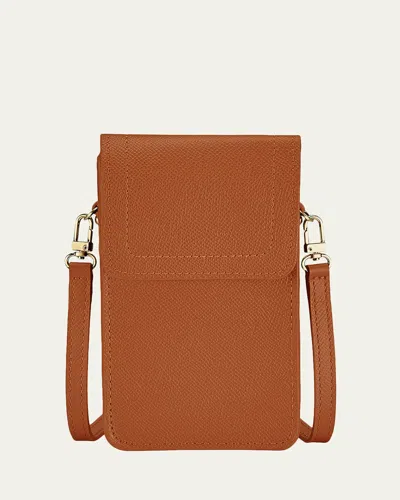 Graphic Image Liv Phone Crossbody Bag In Brown