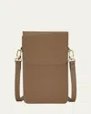 Graphic Image Liv Phone Crossbody Bag In Taupe