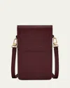 Graphic Image Liv Phone Crossbody Bag In Wine