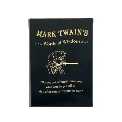 Graphic Image Mark Twain's Words Of Wisdom Leather Bound Book In Black