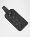 Graphic Image Men's Genuine Alligator Luggage Tag In Black