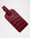 Graphic Image Men's Genuine Alligator Luggage Tag In Red