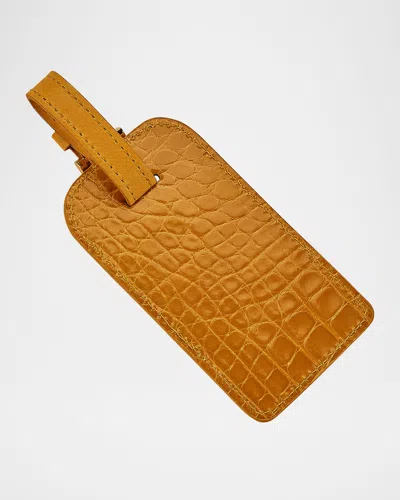 Graphic Image Men's Genuine Alligator Luggage Tag In Yellow