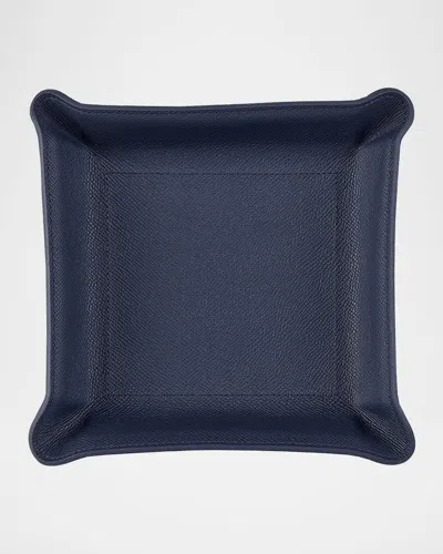 Graphic Image Men's Leather Catchall Tray In Blue