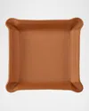 Graphic Image Men's Leather Catchall Tray In Brown