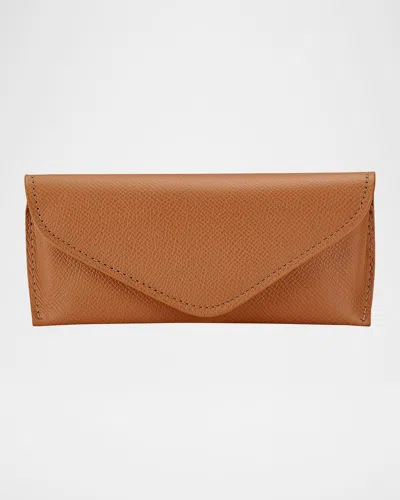 Graphic Image Men's Leather Eyeglass Holder In Tan