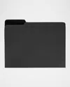 Graphic Image Men's Leather File Folder In Black