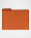 Graphic Image Men's Leather File Folder In Orange