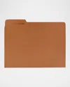 Graphic Image Men's Leather File Folder In Brown
