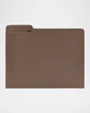 Graphic Image Men's Leather File Folder In Taupe