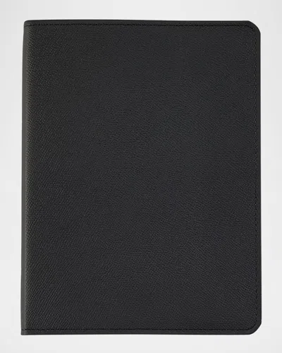 Graphic Image Men's Leather Refillable Journal In Black