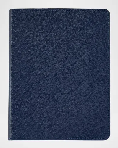 Graphic Image Men's Leather Refillable Journal In Blue