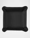 Graphic Image Men's Small Leather Catchall Tray In Black
