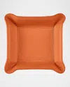 Graphic Image Men's Small Leather Catchall Tray In Orange