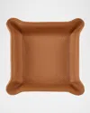 Graphic Image Men's Small Leather Catchall Tray In Brown