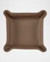 Graphic Image Men's Small Leather Catchall Tray In Brown