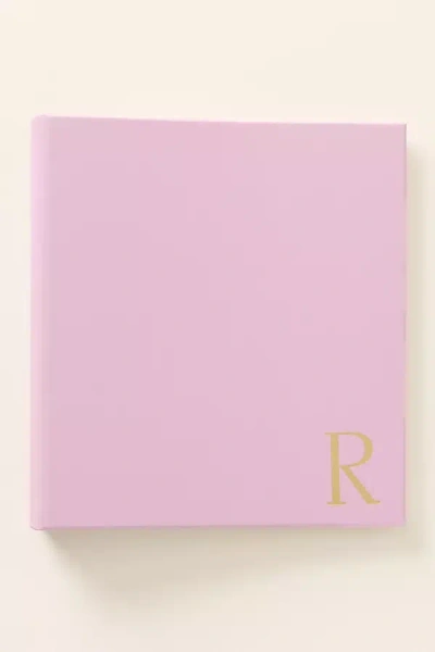 Graphic Image Monogram Leather-bound Photo Album In Pink