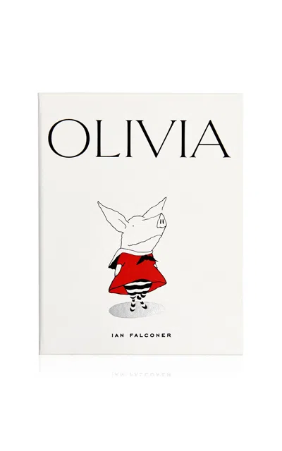 Graphic Image Olivia Leather-bound Book In White