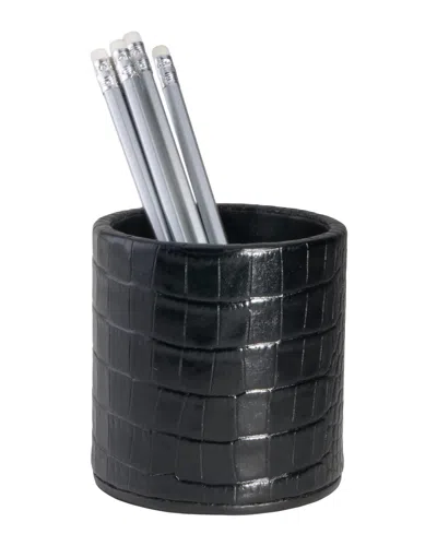 Graphic Image Pencil Cup In Black