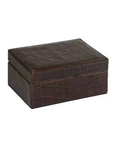 Graphic Image Small Box In Brown