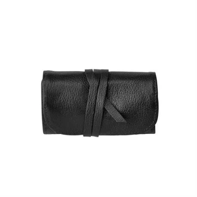 Graphic Image Small Jewelry Roll In Black