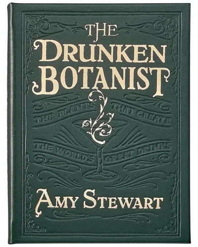Graphic Image The Drunken Botanist Leather Bound Book In Green