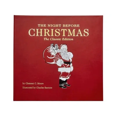 Graphic Image The Night Before Christmas Leather Bound Classic Children's Book In Red