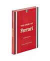 Graphic Image The Story Of Ferrari Leather Bound Book In Red