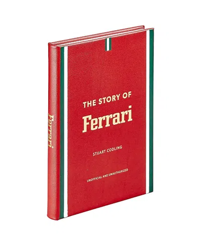 Graphic Image The Story Of Ferrari Leather Bound Book In Red
