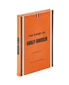 Graphic Image The Story Of Harley Davidson Leather Bound Book In Orange