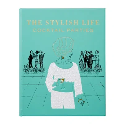Graphic Image The Stylish Life Cocktail Parties Leather Bound Book In Green