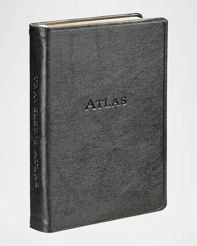 Graphic Image The Traveler's Leather-bound Atlas In Black