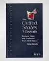 Graphic Image The United States Of Cocktails Leather Bound Book In Navy