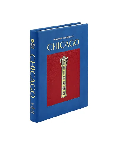 Graphic Image Trope Chicago Leather Bound Book In Blue