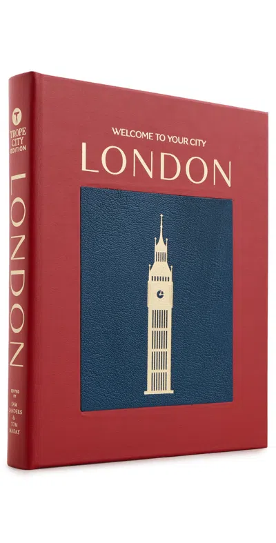 Graphic Image Trope London Book Red In Burgundy