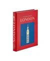 Graphic Image Trope London Leather Bound Book In Red