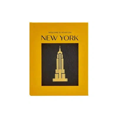Graphic Image Trope New York Leather Bound Book In Multi