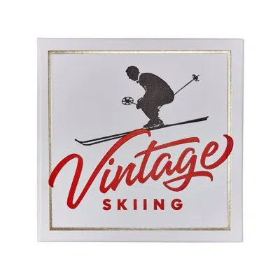 Graphic Image Vintage Skiing Leather Bound Special Edition Coffee Table Book