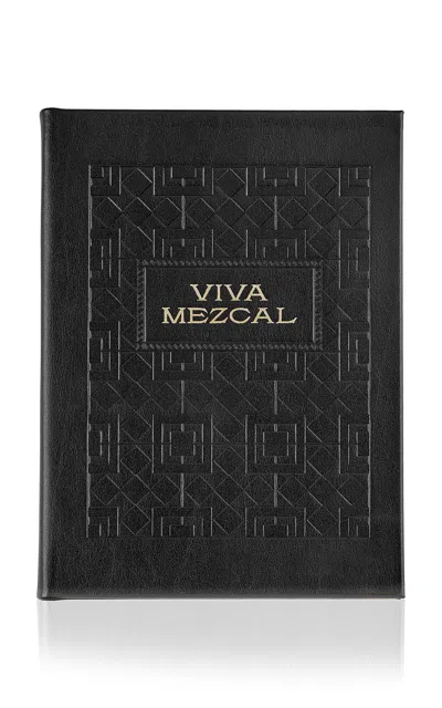 Graphic Image Viva Mezcal Leather Hardcover Book In Black