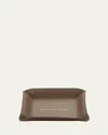 Graphic Image Where's My Phone? Leather Valet Tray In Brown