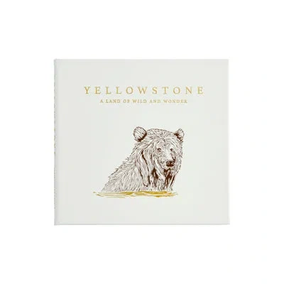 Graphic Image Yellowstone: A Land Of Wild And Wonder Leather Bound Special Edition Coffee Table Book In White