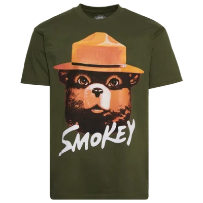Graphic Tees Mens  Smokey The Bear Reg Tee In Green